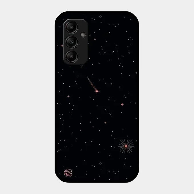 Celestial Design Glossy Metal Case Cover For Samsung Galaxy M14 5G