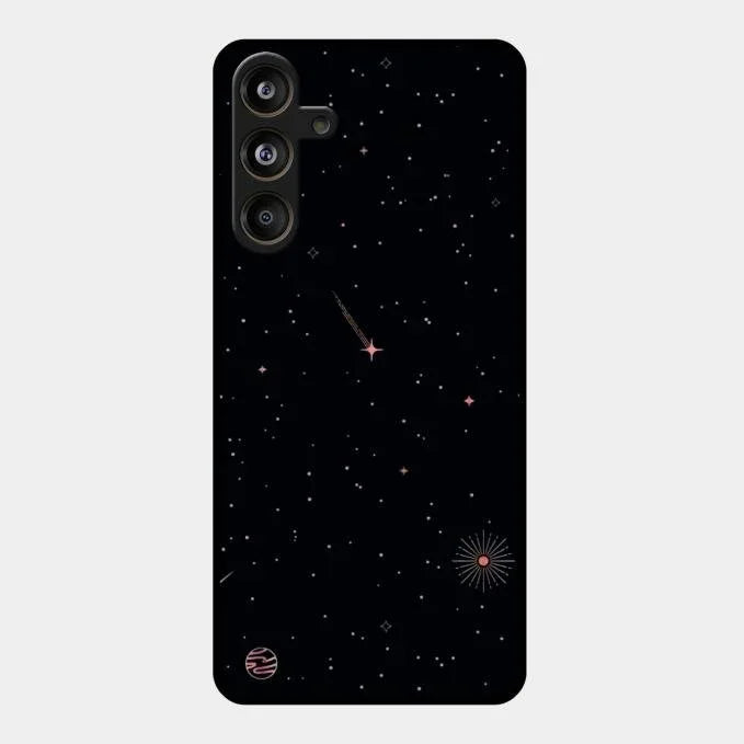 Celestial Design Glossy Metal Case Cover For Samsung Galaxy M55 5G