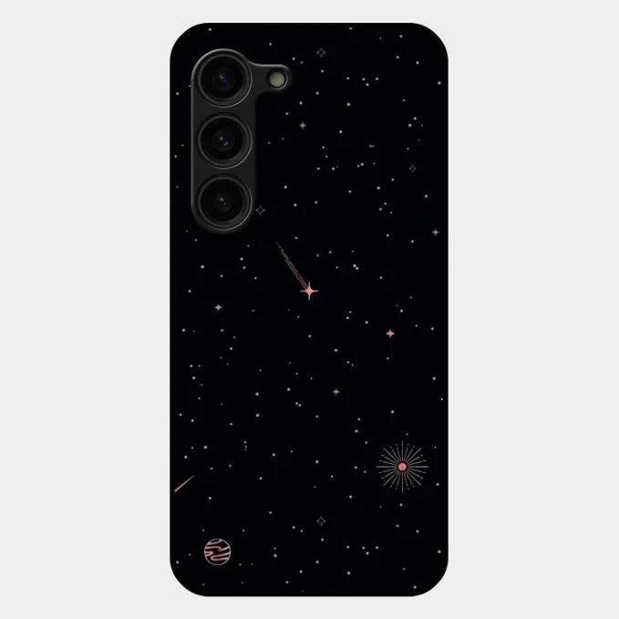 Celestial Design Glossy Metal Case Cover For Samsung Galaxy S23 Plus 5G