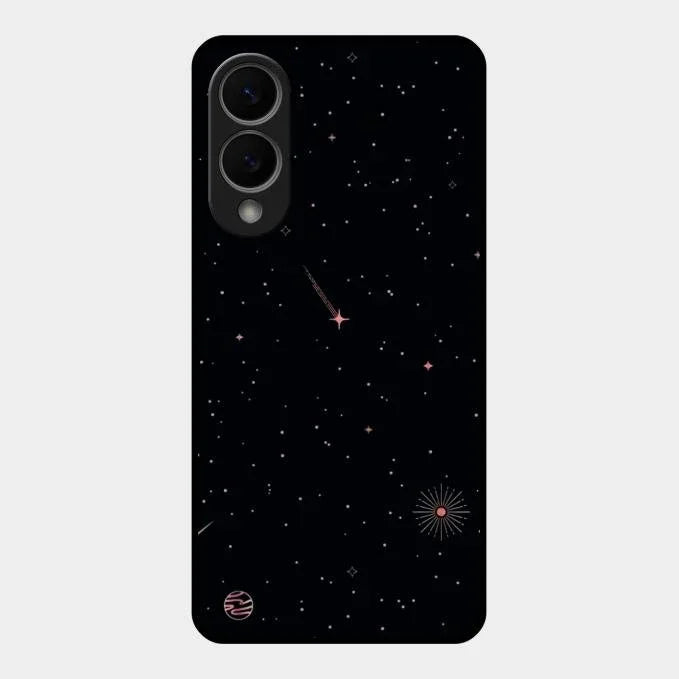 Celestial Design Glossy Metal Case Cover For Samsung Galaxy S25 Edge 5G