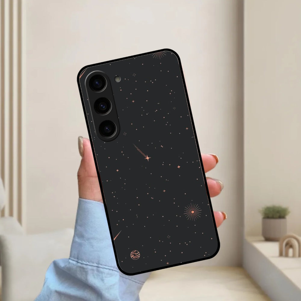 Celestial Design Glossy Metal Case Cover For Samsung