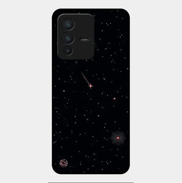 Celestial Design Glossy Metal Case Cover For Vivo V23 5G
