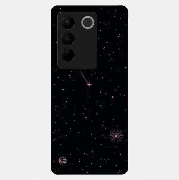 Celestial Design Glossy Metal Case Cover For Vivo V27 5G