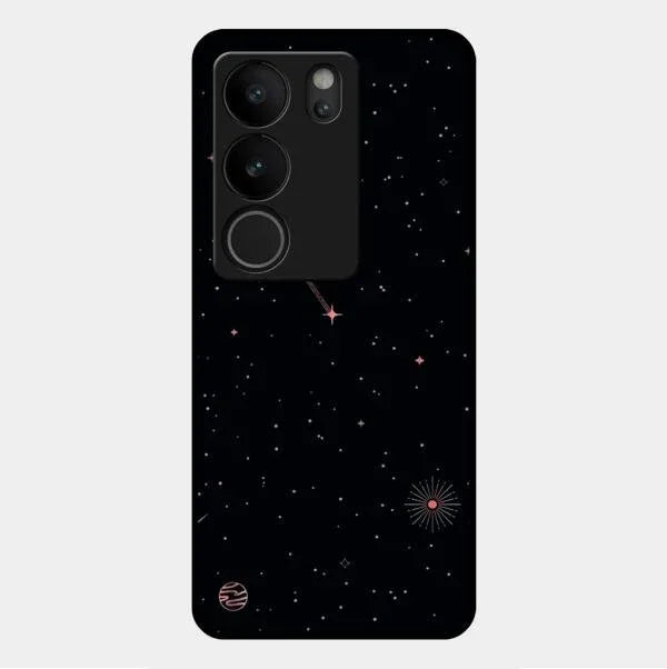 Celestial Design Glossy Metal Case Cover For Vivo V29 5G
