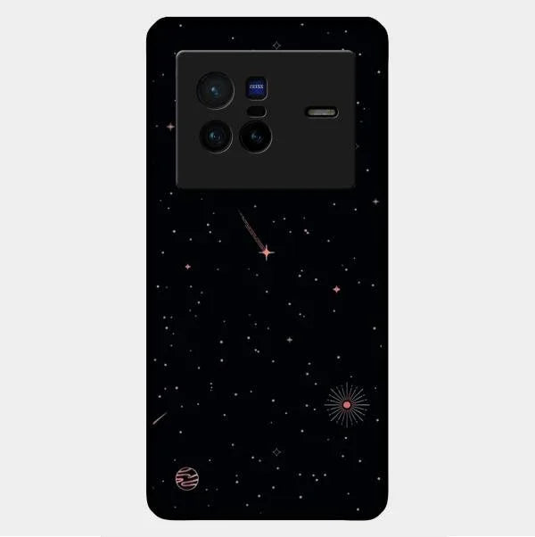 Celestial Design Glossy Metal Case Cover For Vivo X80 5G