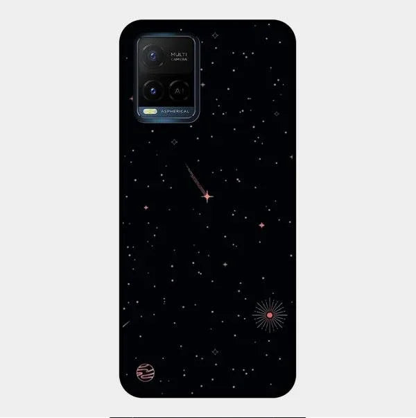 Celestial Design Glossy Metal Case Cover For Vivo Y33S