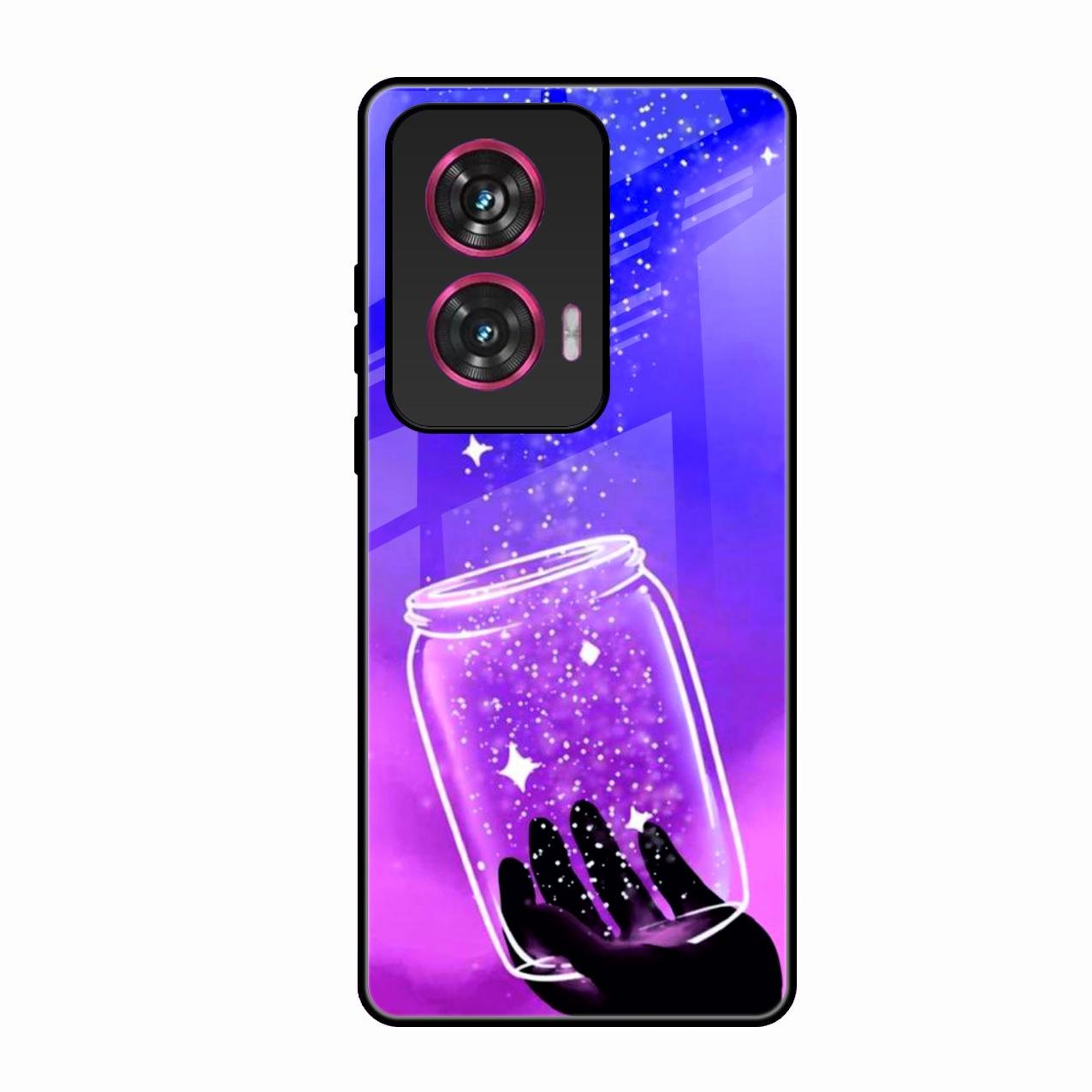 Celestial Design Glossy Metal Case Cover V2 For Motorola Edge 50 Fusion 5G