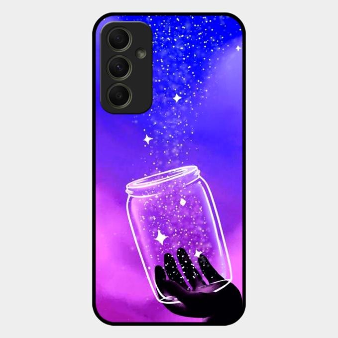 Celestial Design Glossy Metal Case Cover V2 For Samsung Galaxy A34 5G