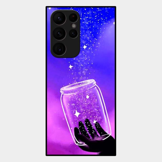 Celestial Design Glossy Metal Case Cover V2 For Samsung Galaxy S22 Ultra 5G