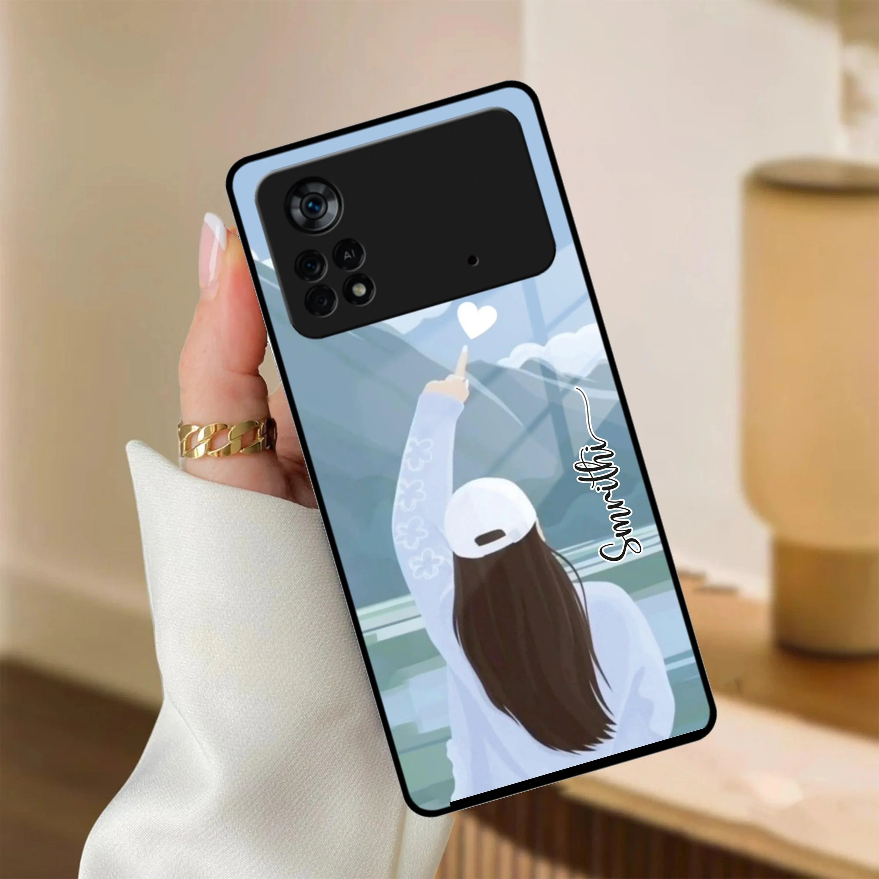 Chasing Dreams Customized Glass Case Cover For Poco - ShopOnCliQ