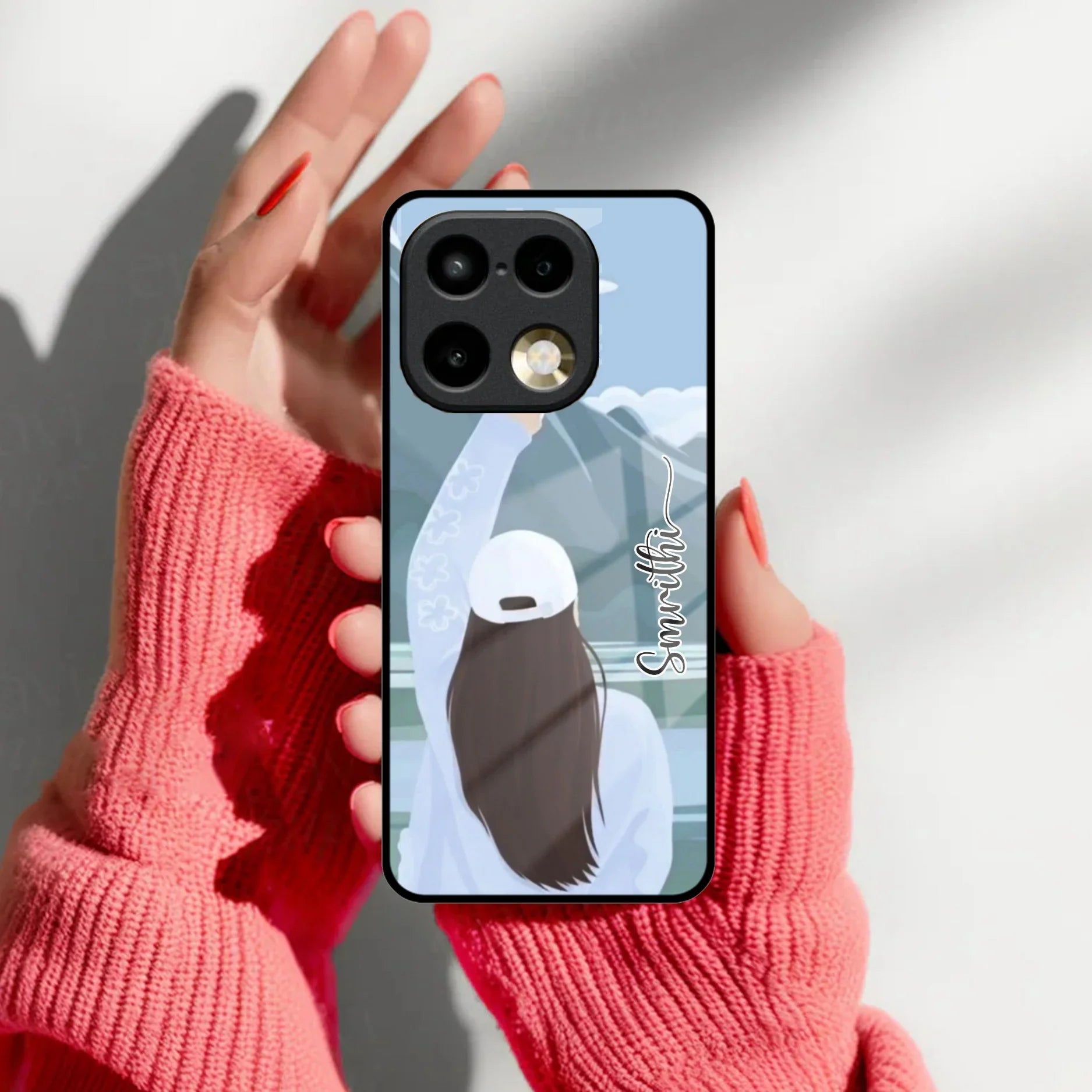 Couple Glass Case Cover For Realme/Narzo