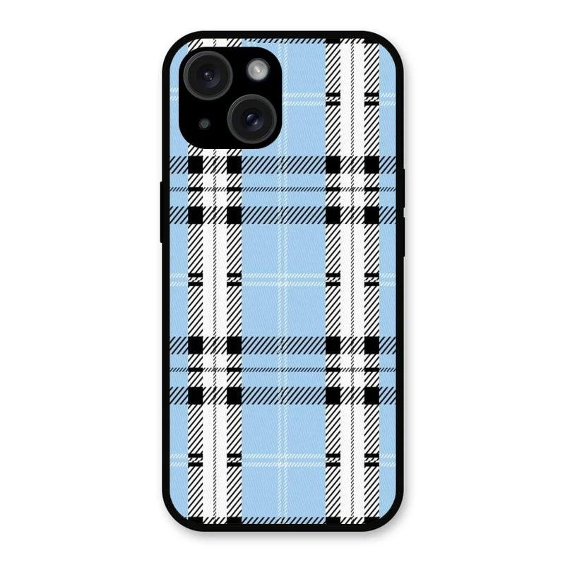 Check Glass Phone Case And Cover For iPhone 15 Plus