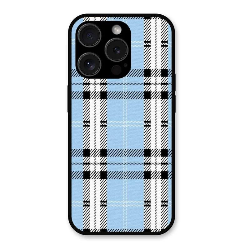 Check Glass Phone Case And Cover For iPhone 15 Pro