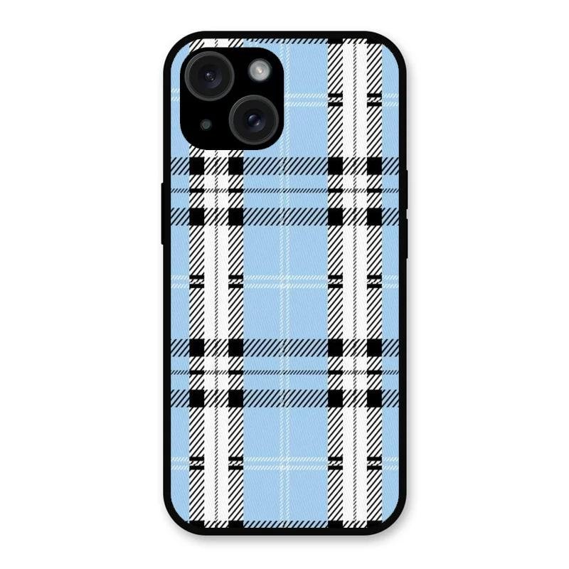 Check Glass Phone Case And Cover For iPhone 15