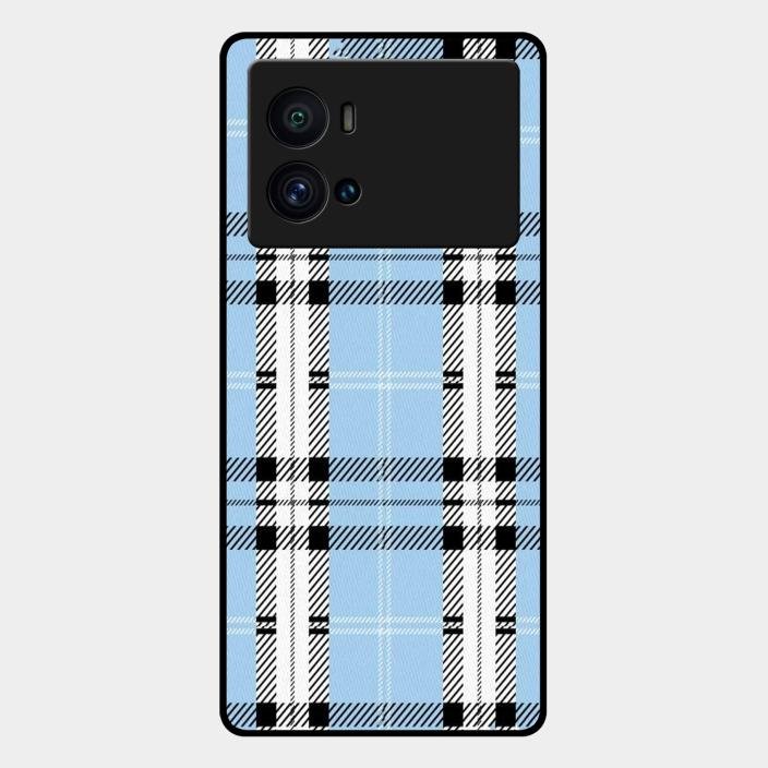Check Glass Phone Case And Cover For Iqoo 9 Pro 5G