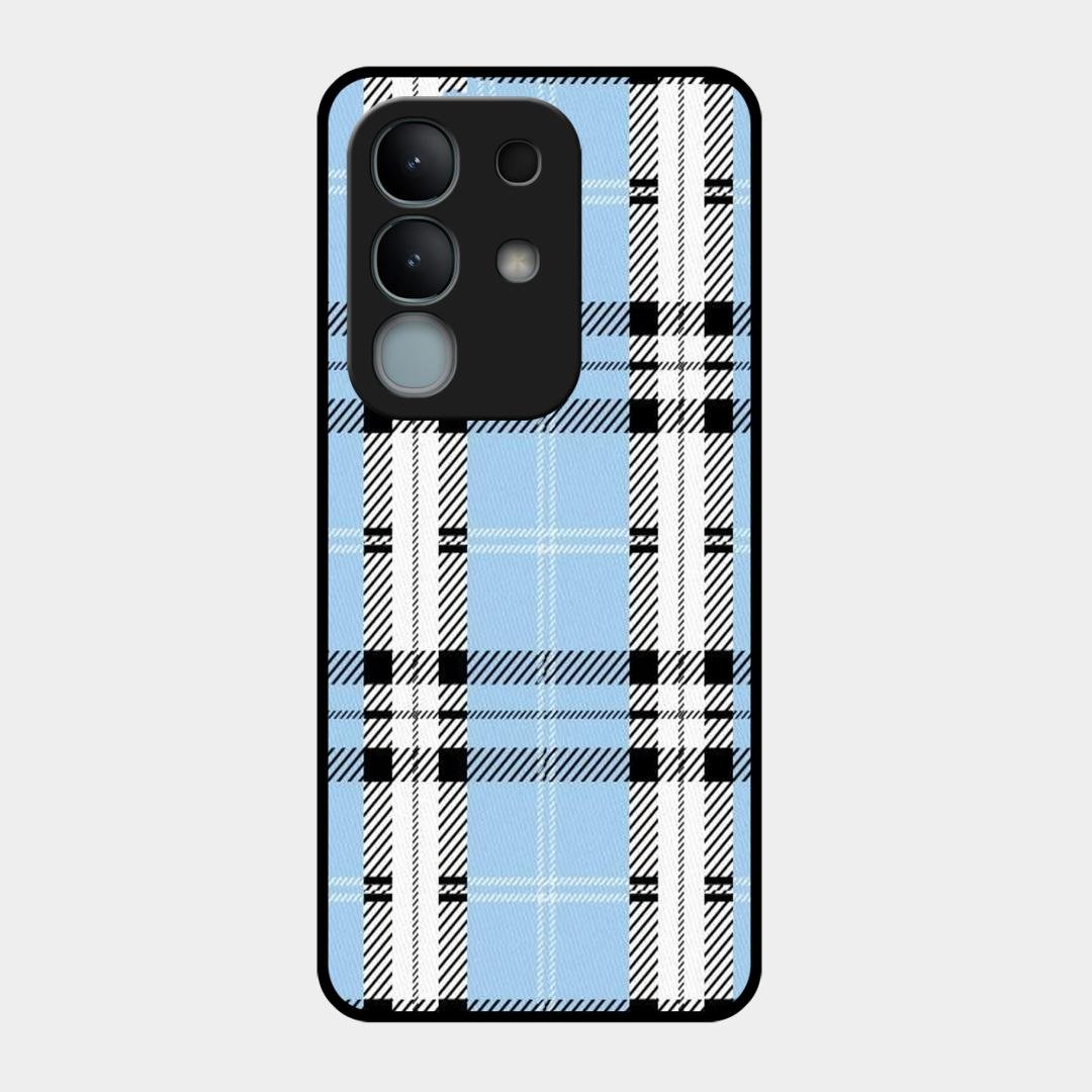 Check Glass Phone Case And Cover For iQOO Z10x 5G
