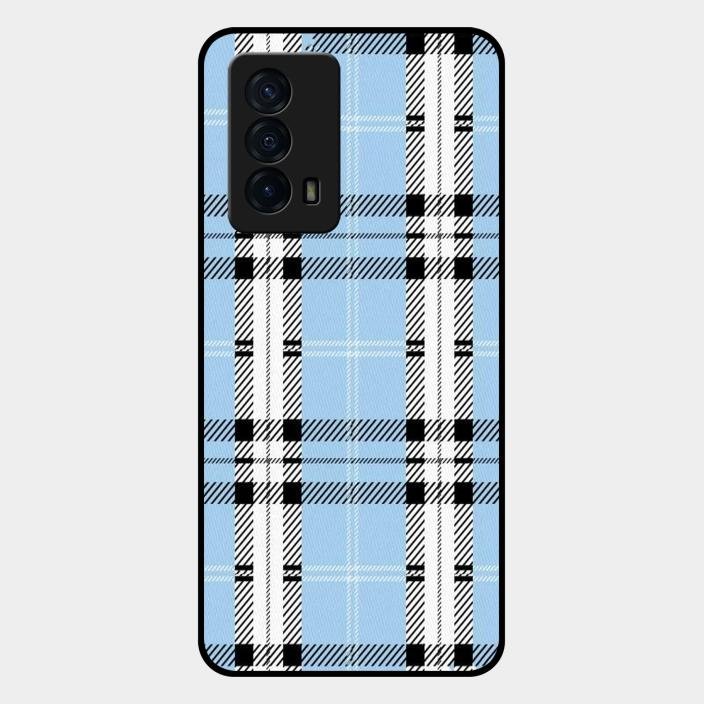 Check Glass Phone Case And Cover For Iqoo Z5 5G
