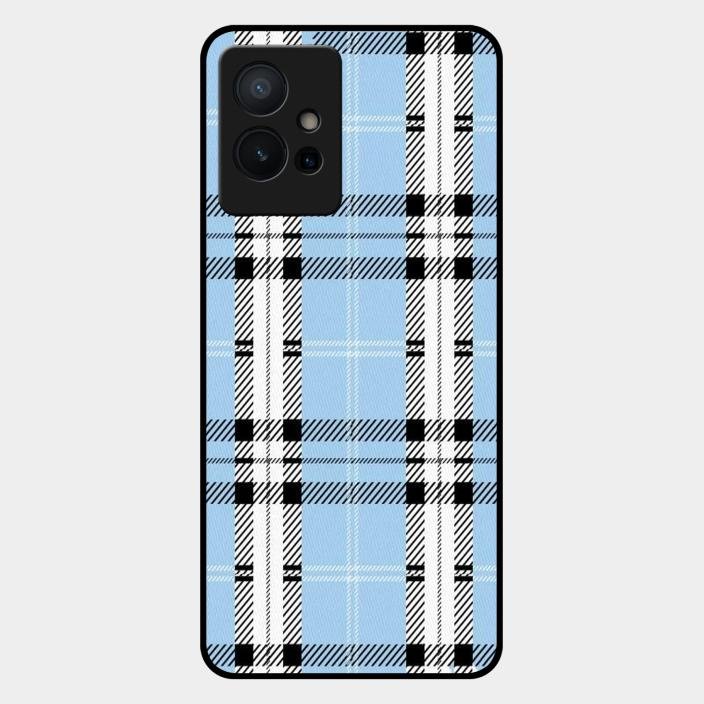 Check Glass Phone Case And Cover For Iqoo Z6 5G