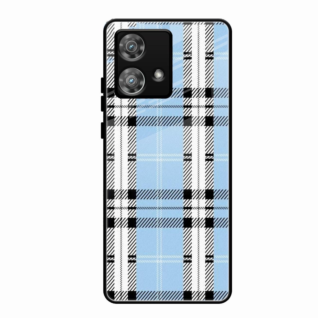 Check Glass Phone Case And Cover For Motorola Edge 40 5G