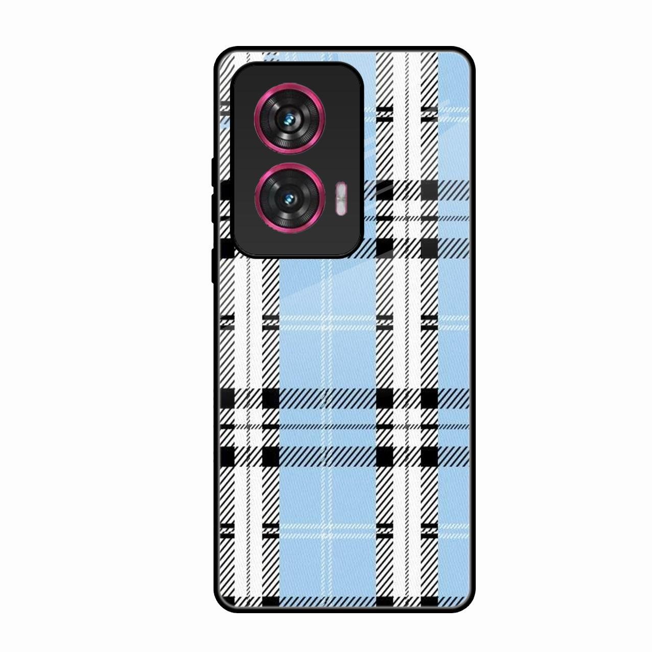 Check Glass Phone Case And Cover For Motorola Edge 50 Fusion 5G