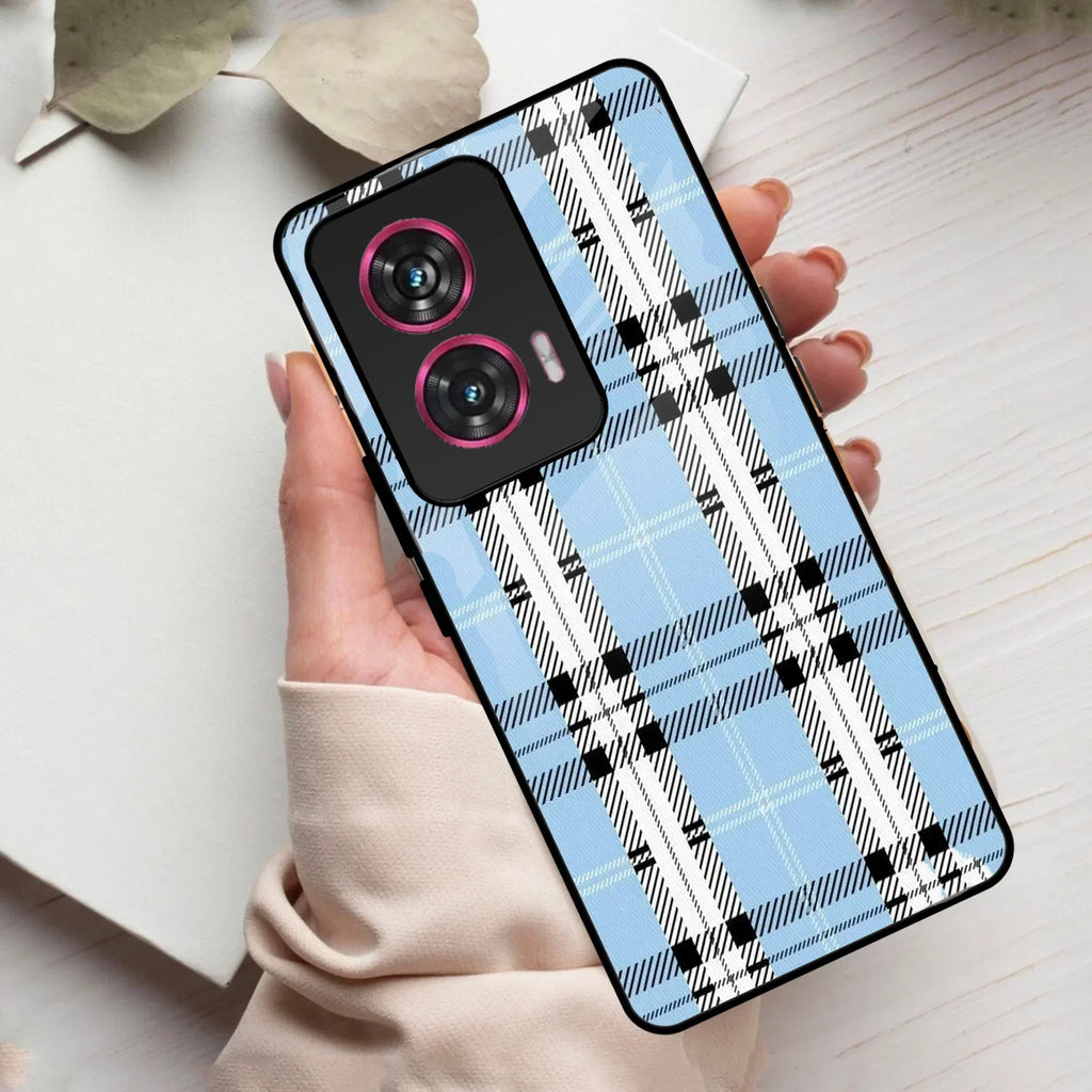 Check Glass Phone Case Cover For Motorola - ShopOnCliQ