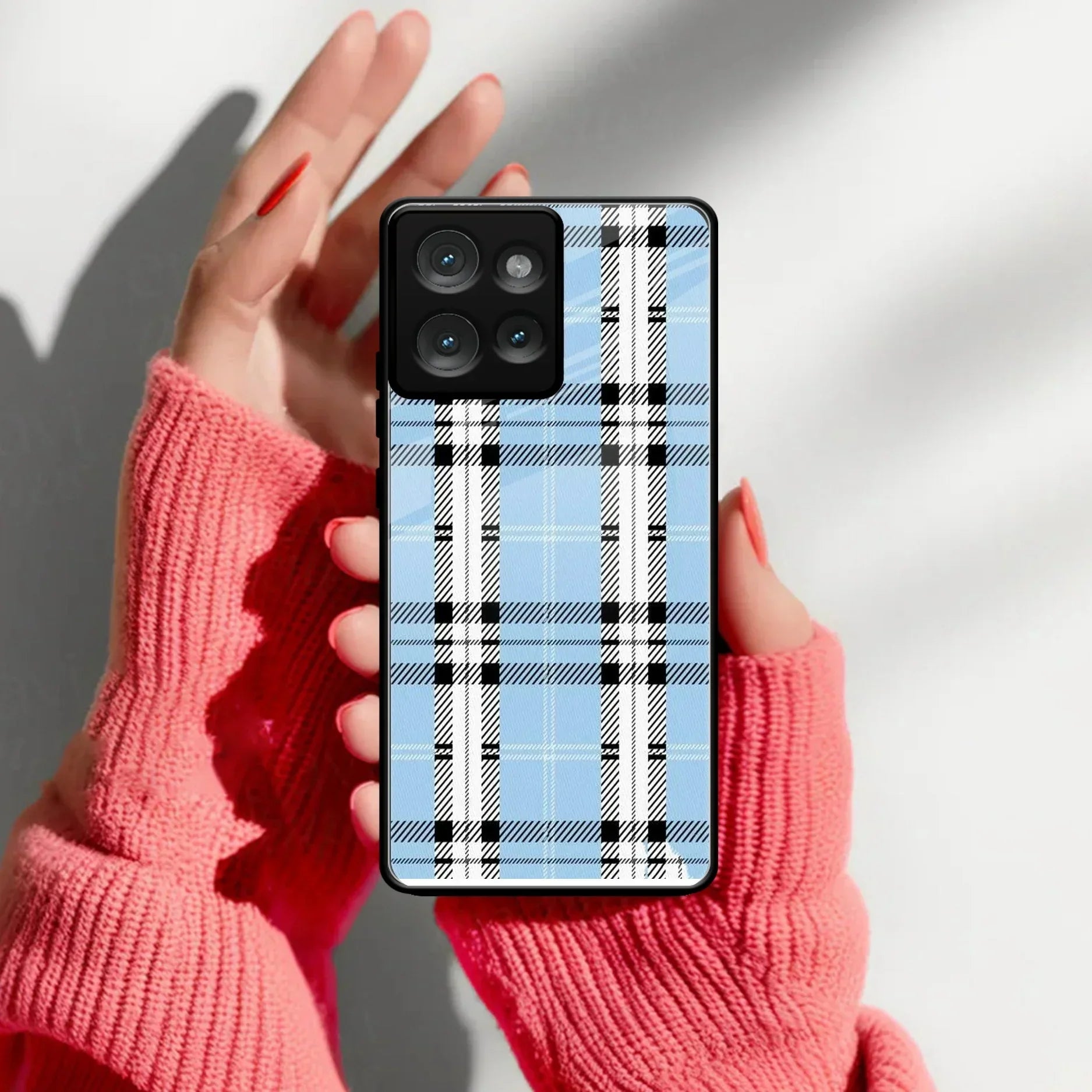 Check Glass Phone Case Cover For Motorola - ShopOnCliQ