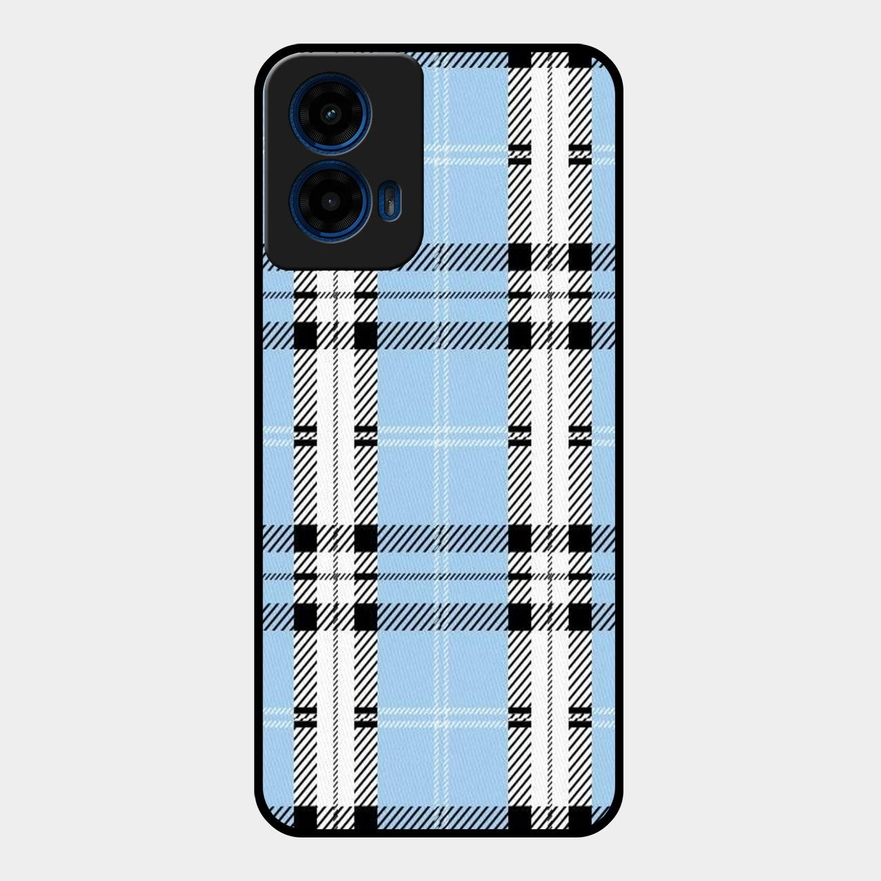 Check Glass Phone Case And Cover For Motorola G45 5G