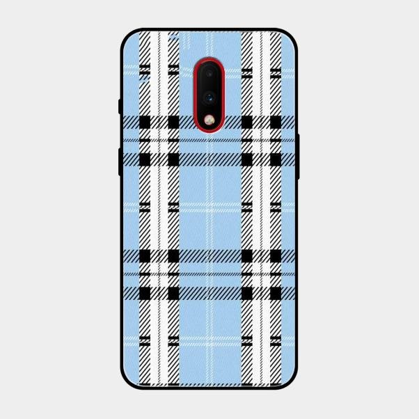 Check Glass Phone Case And Cover For Oneplus 7