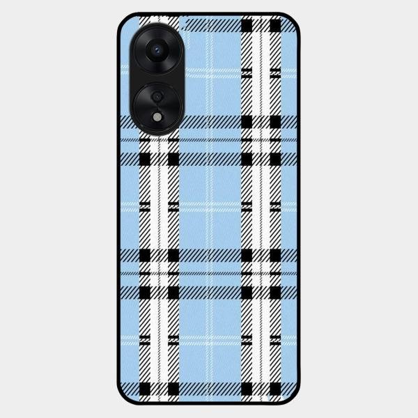 Check Glass Phone Case And Cover For Oppo A78 5G