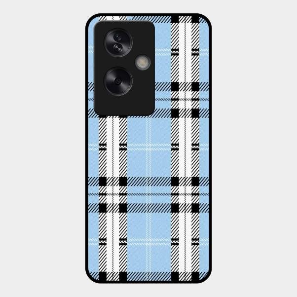 Check Glass Phone Case And Cover For Oppo A79 5G