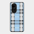 Check Glass Phone Case And Cover For Oppo Reno 10 5G