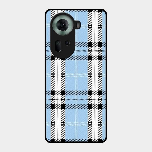Check Glass Phone Case And Cover For Oppo Reno 11 5G