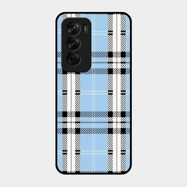 Check Glass Phone Case And Cover For Oppo Reno 12 Pro 5G