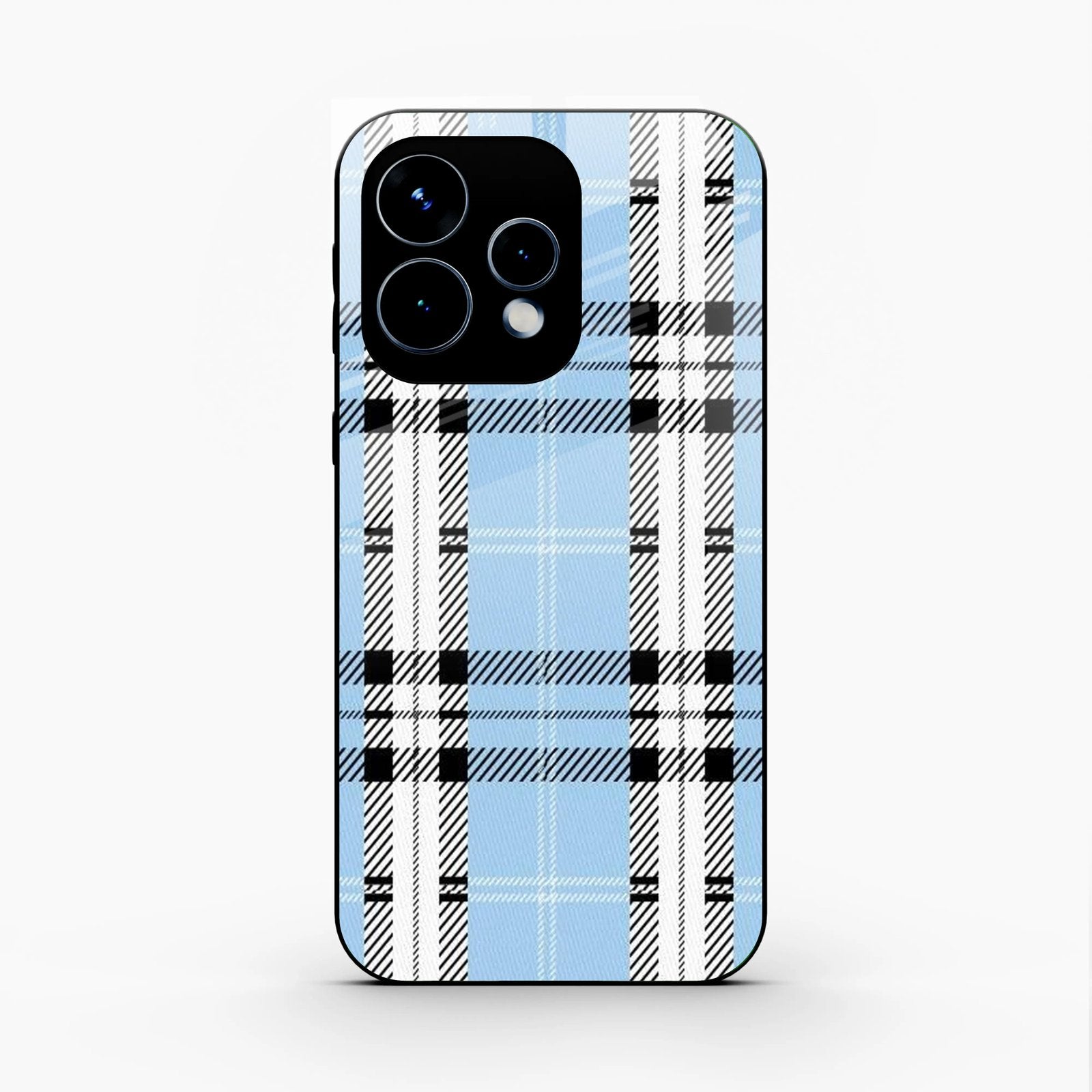 Check Glass Phone Case And Cover For Oppo Reno 15 5G
