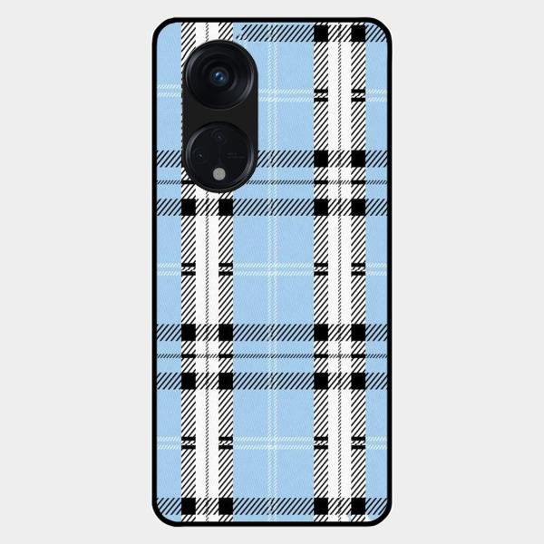 Check Glass Phone Case And Cover For Oppo Reno 8T 5G