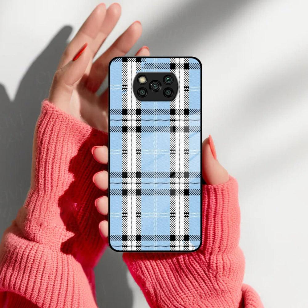 Check Glass Phone Case And Cover For Poco