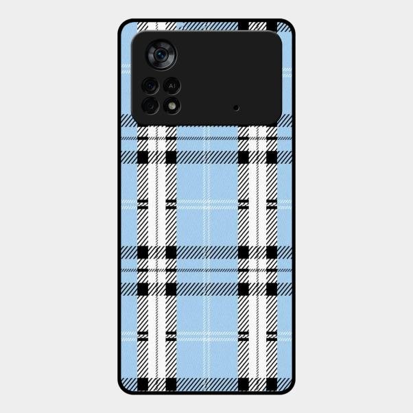 Check Glass Phone Case And Cover For Poco X4 Pro 5G