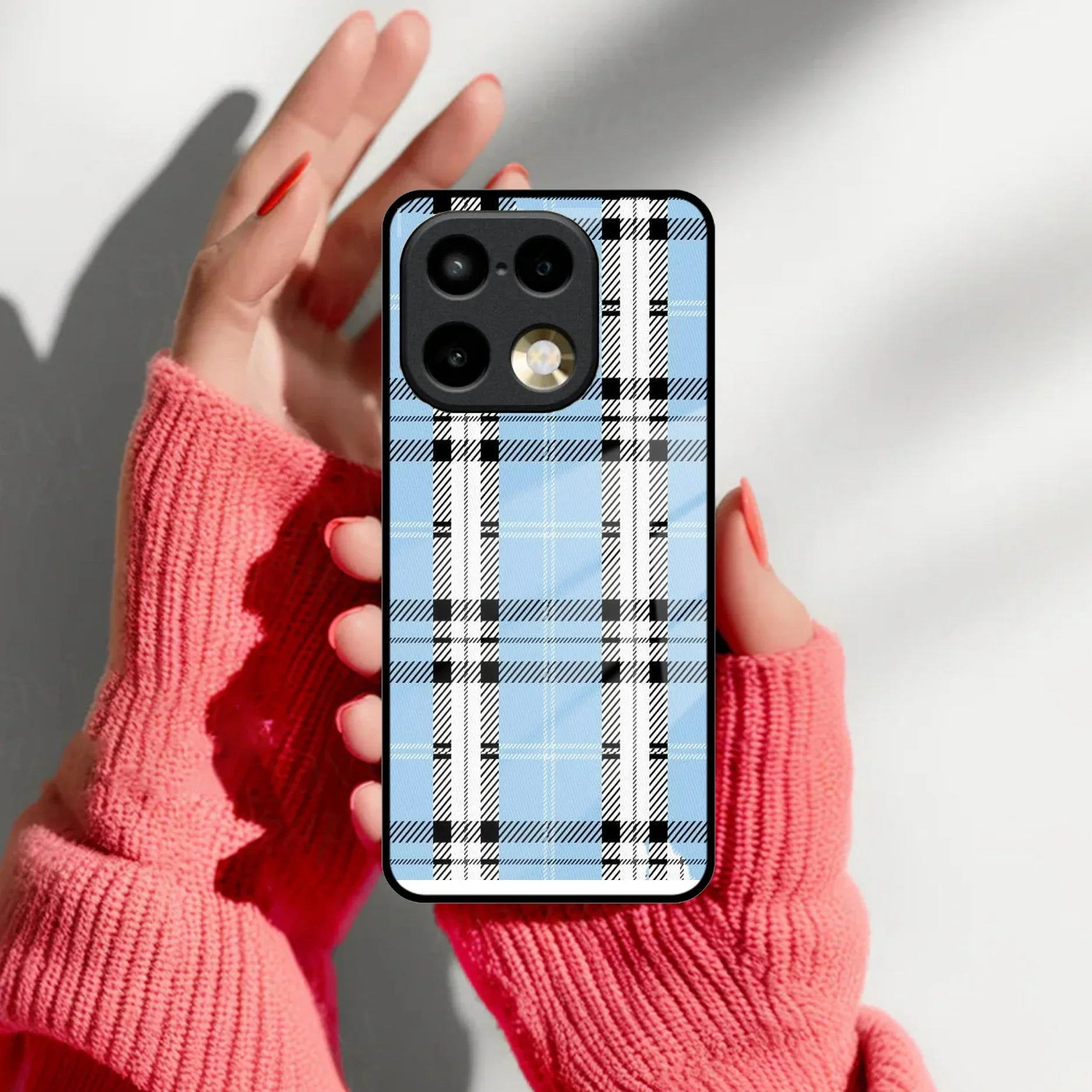 Check Glass Phone Case And Cover For Realme 16 Pro Plus 5G