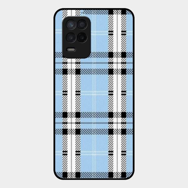 Check Glass Phone Case And Cover For Realme 8 5G
