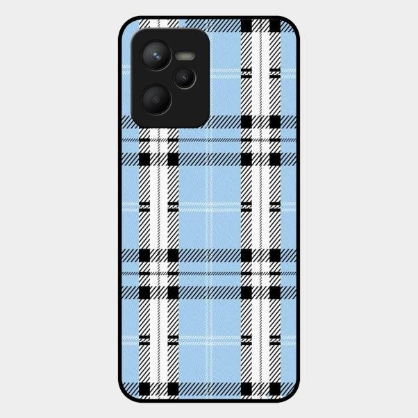 Check Glass Phone Case And Cover For Realme C35