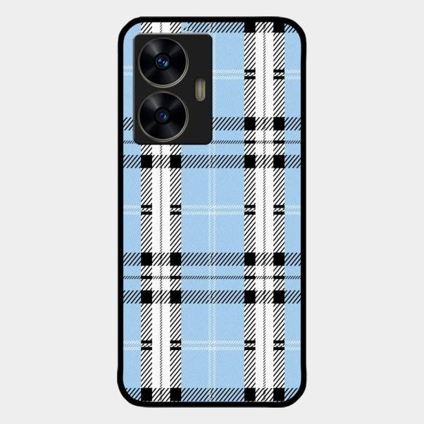 Check Glass Phone Case And Cover For Realme C55