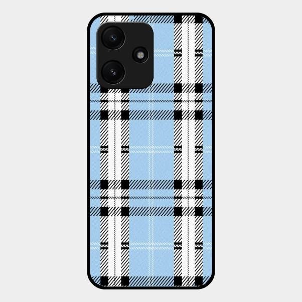 Check Glass Phone Case And Cover For Redmi 12 5G