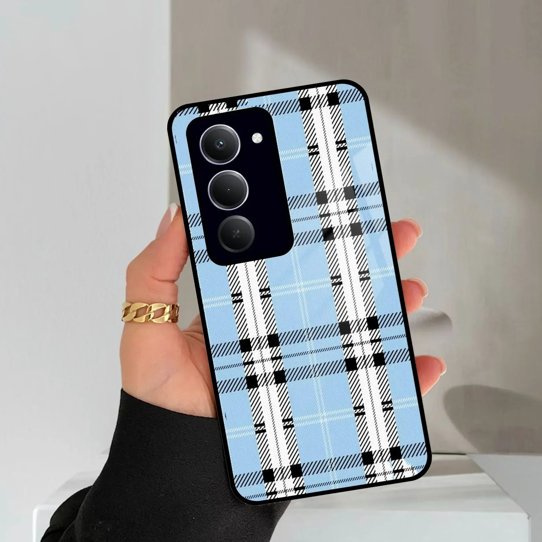 Check Glass Phone Case And Cover For Redmi/Xiaomi - ShopOnCliQ