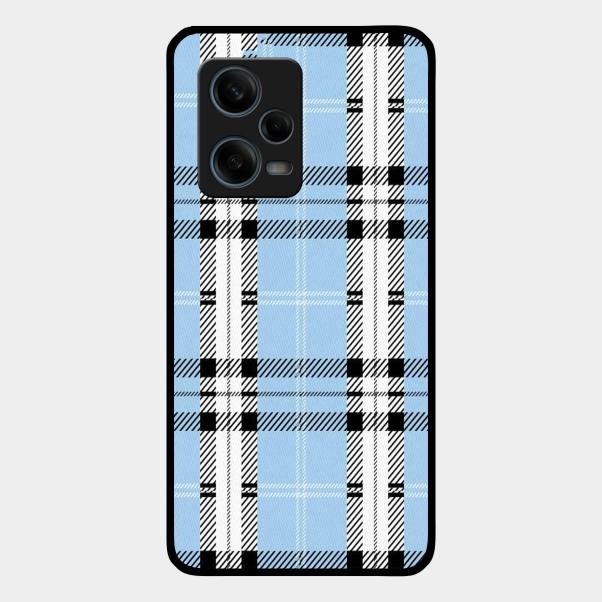 Check Glass Phone Case And Cover For Redmi Note 12 Pro 5G