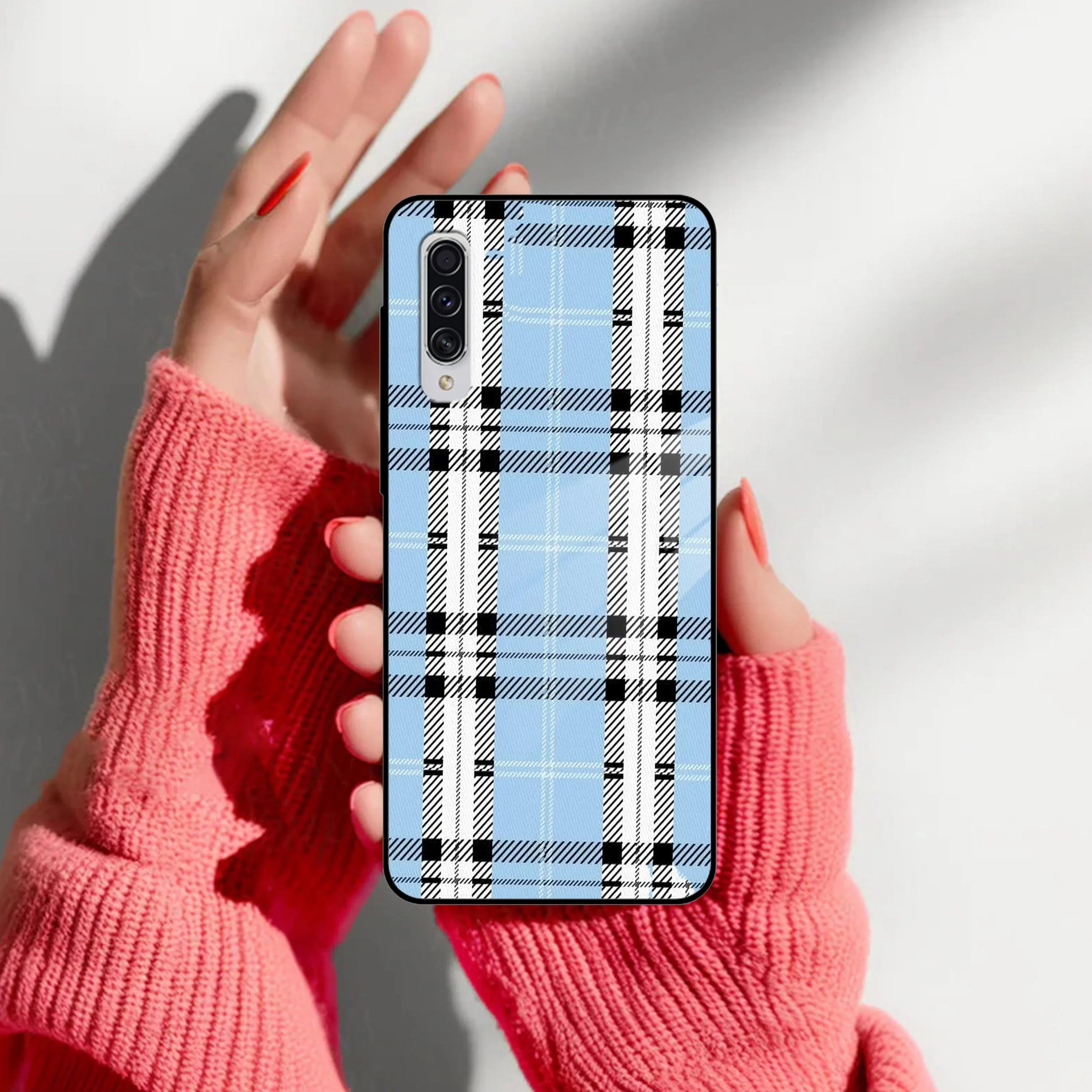 Check Glass Phone Case And Cover For Samsung - ShopOnCliQ