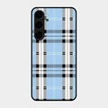 Check Glass Phone Case And Cover For Samsung Galaxy S24 Plus 5G