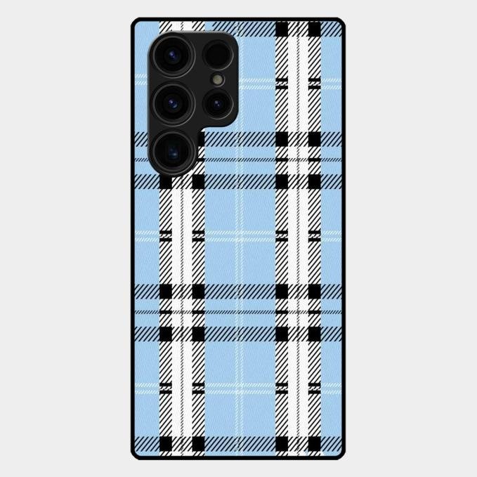 Check Glass Phone Case And Cover For Samsung Galaxy S24 Ultra 5G