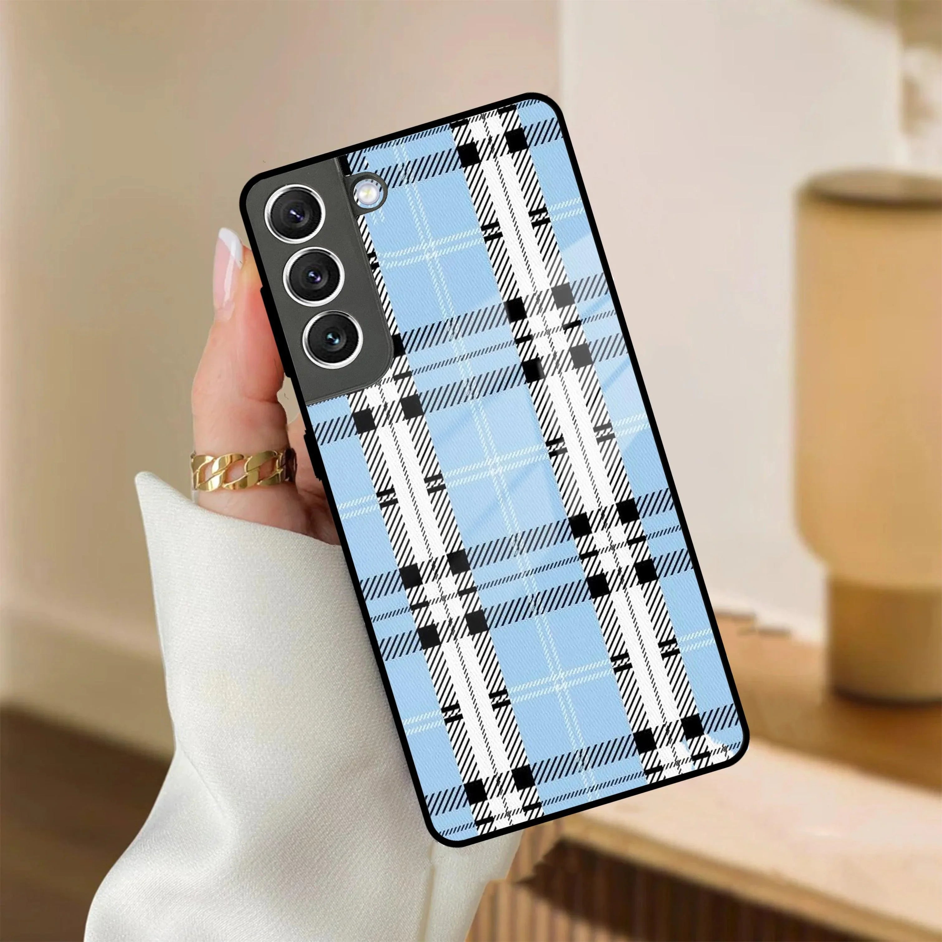 Check Glass Phone Case And Cover For Samsung - ShopOnCliQ