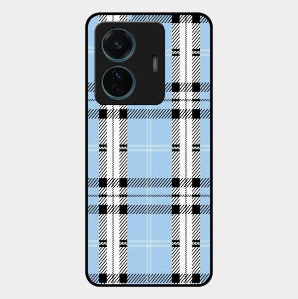 Check Glass Phone Case And Cover For Vivo T1 Pro 5G