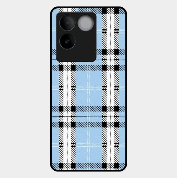 Check Glass Phone Case And Cover For Vivo T2 Pro 5G